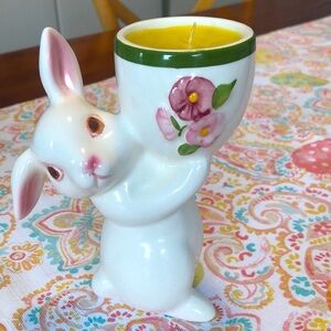 AVON BUNNY CANDLE HOLDER VINTAGE 1981